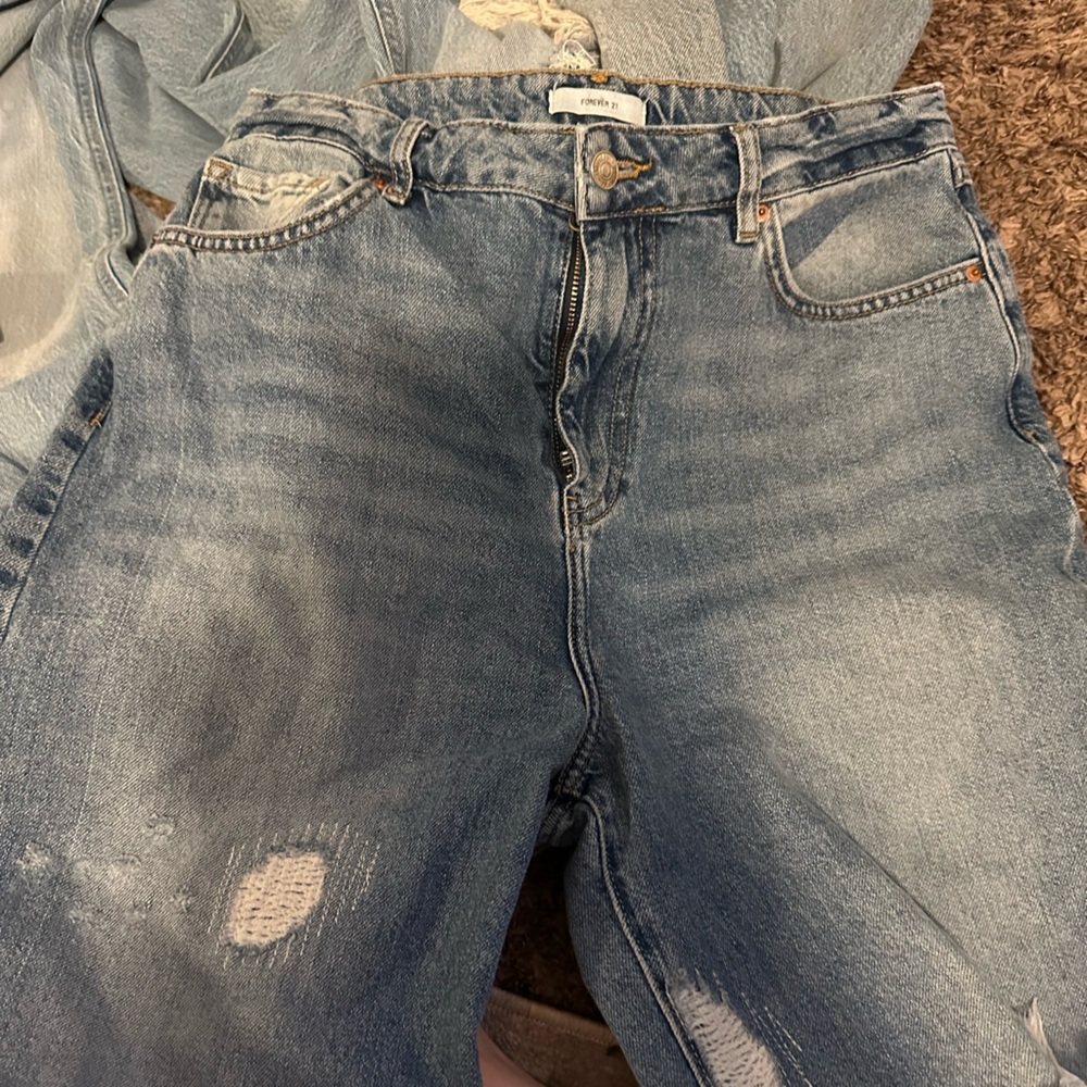 Forever 21 high rise wide/straight leg